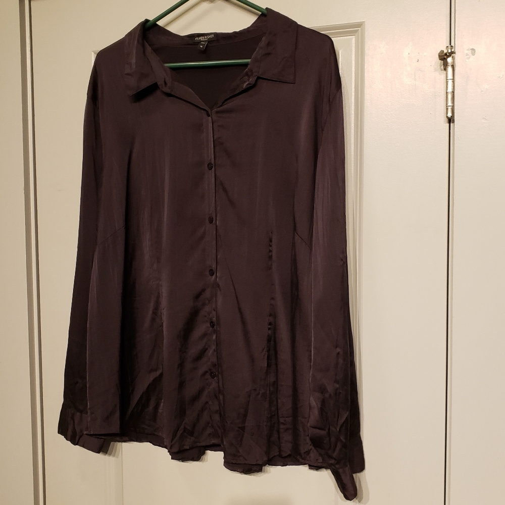 Eileen Fisher silk button down. Size 1x.
